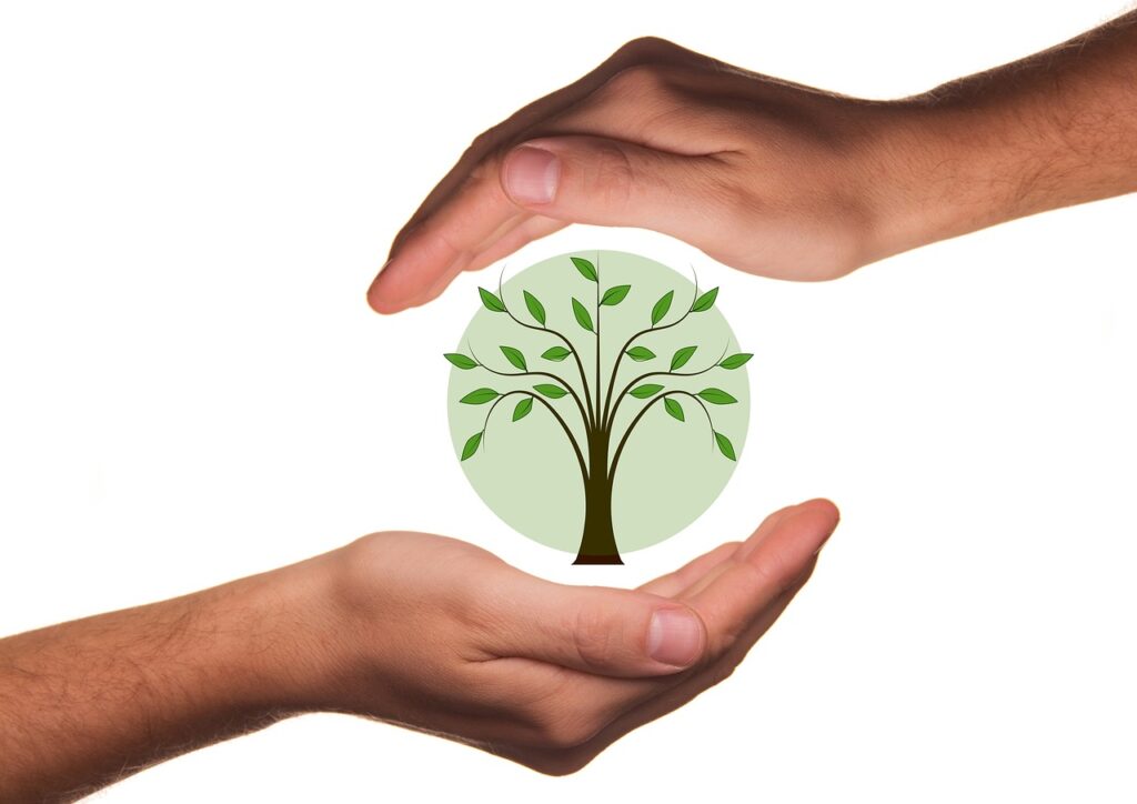to protect, hands, ecology